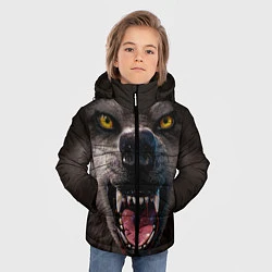 Куртка зимняя для мальчика Волчий рык, цвет: 3D-красный — фото 2