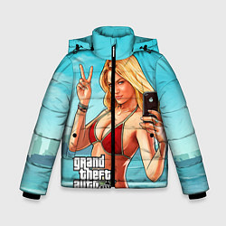Куртка зимняя для мальчика GTA 5: Selfie Girl, цвет: 3D-светло-серый
