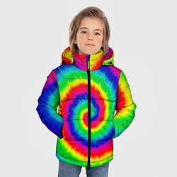 Куртка зимняя для мальчика Tie dye, цвет: 3D-черный — фото 2