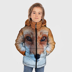 Куртка зимняя для мальчика Взгляд лисы, цвет: 3D-черный — фото 2