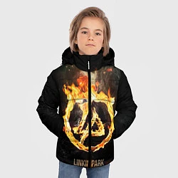 Куртка зимняя для мальчика Linkin Park: Burning the skies, цвет: 3D-черный — фото 2