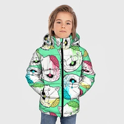 Куртка зимняя для мальчика Drop Dead: Kitty Heads, цвет: 3D-черный — фото 2