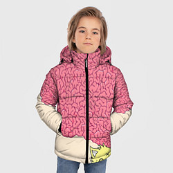 Куртка зимняя для мальчика Drop Dead: Pink Brains, цвет: 3D-красный — фото 2
