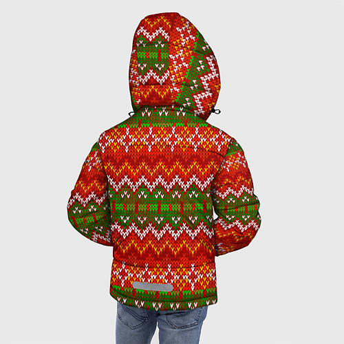 Зимняя куртка для мальчика Зимний узор / 3D-Светло-серый – фото 4