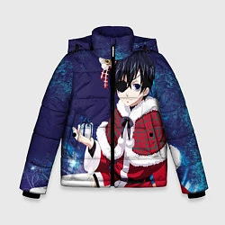 Куртка зимняя для мальчика Аниме, цвет: 3D-черный