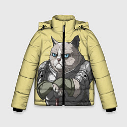 Куртка зимняя для мальчика Кот, цвет: 3D-красный
