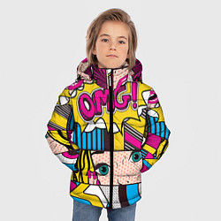 Куртка зимняя для мальчика POP ART, цвет: 3D-черный — фото 2