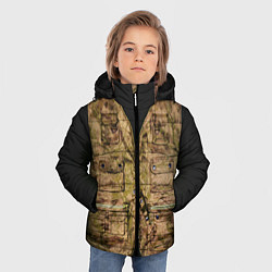 Куртка зимняя для мальчика Жилетка охотника, цвет: 3D-черный — фото 2