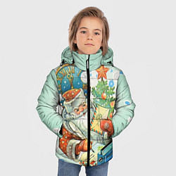 Куртка зимняя для мальчика Дед мороз, цвет: 3D-светло-серый — фото 2