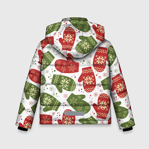 Зимняя куртка для мальчика Варежки / 3D-Красный – фото 2