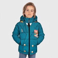 Куртка зимняя для мальчика Китель, цвет: 3D-черный — фото 2