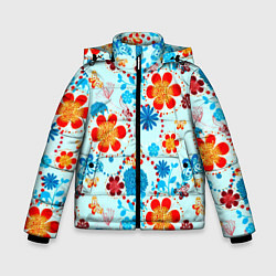 Зимняя куртка для мальчика Цветочная роспись