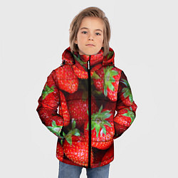 Куртка зимняя для мальчика Клубничная, цвет: 3D-черный — фото 2