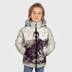 Куртка зимняя для мальчика Сталин байкер, цвет: 3D-черный — фото 2