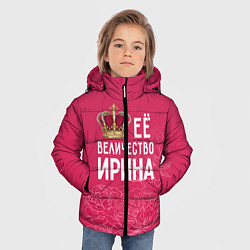 Куртка зимняя для мальчика Её величество Ирина, цвет: 3D-светло-серый — фото 2