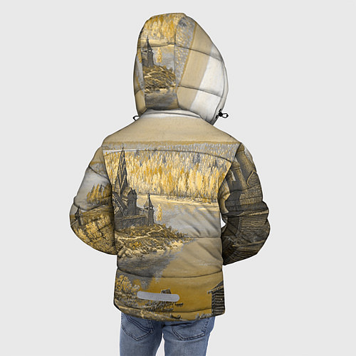 Зимняя куртка для мальчика Святая русь / 3D-Светло-серый – фото 4