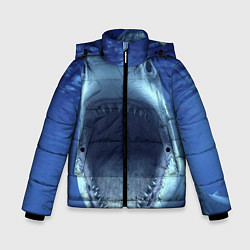 Куртка зимняя для мальчика Белая акула, цвет: 3D-красный