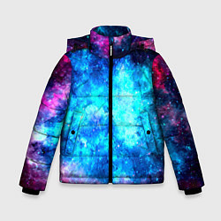 Куртка зимняя для мальчика Голубая вселенная, цвет: 3D-светло-серый