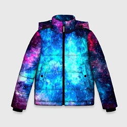 Куртка зимняя для мальчика Голубая вселенная, цвет: 3D-красный