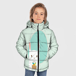 Куртка зимняя для мальчика Пасхальная зайка, цвет: 3D-черный — фото 2