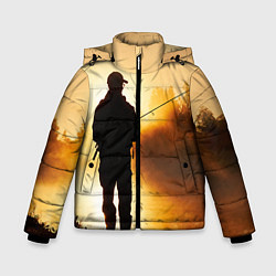 Куртка зимняя для мальчика Вечерний рыбак, цвет: 3D-красный
