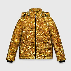 Куртка зимняя для мальчика Золотое мерцание, цвет: 3D-красный
