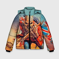 Куртка зимняя для мальчика Iron Maiden: Crash arrow, цвет: 3D-красный