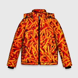 Куртка зимняя для мальчика Морковь, цвет: 3D-черный