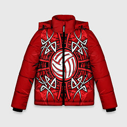 Куртка зимняя для мальчика Волейбол 34, цвет: 3D-черный