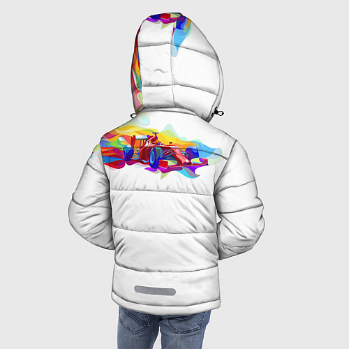 Зимняя куртка для мальчика Я люблю F1 / 3D-Светло-серый – фото 4