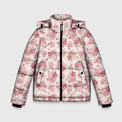 Куртка зимняя для мальчика Fashion sweet flower, цвет: 3D-черный