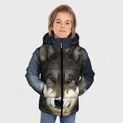 Куртка зимняя для мальчика Зимний волк, цвет: 3D-светло-серый — фото 2