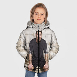 Куртка зимняя для мальчика Улыбчивый Месси, цвет: 3D-черный — фото 2