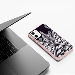 Чехол iPhone 11 матовый Мильфлер, цвет: 3D-светло-розовый — фото 2