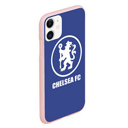 Чехол iPhone 11 матовый Chelsea FC, цвет: 3D-светло-розовый — фото 2