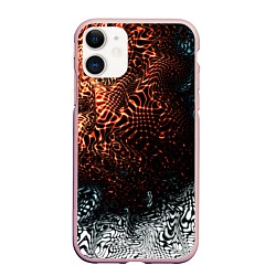 Чехол iPhone 11 матовый Technology, цвет: 3D-светло-розовый