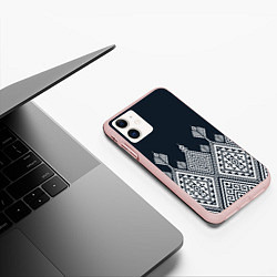 Чехол iPhone 11 матовый Pat30, цвет: 3D-светло-розовый — фото 2