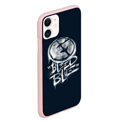 Чехол iPhone 11 матовый Bleed Blue, цвет: 3D-светло-розовый — фото 2