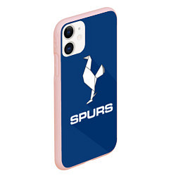 Чехол iPhone 11 матовый Tottenham Spurs, цвет: 3D-светло-розовый — фото 2