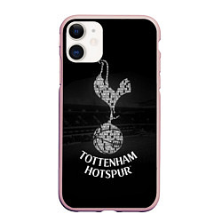 Чехол iPhone 11 матовый Tottenham Hotspur, цвет: 3D-светло-розовый