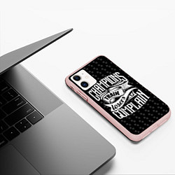 Чехол iPhone 11 матовый Champions Train, цвет: 3D-светло-розовый — фото 2