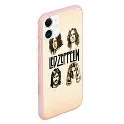 Чехол iPhone 11 матовый Led Zeppelin Guys, цвет: 3D-светло-розовый — фото 2