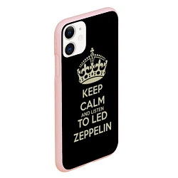 Чехол iPhone 11 матовый Keep Calm & Led Zeppelin, цвет: 3D-светло-розовый — фото 2