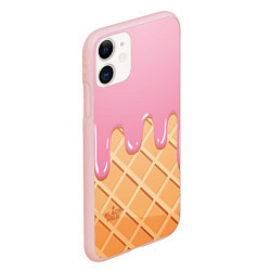 Чехол iPhone 11 матовый Мороженое Black Milk, цвет: 3D-светло-розовый — фото 2