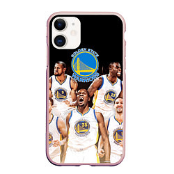 Чехол iPhone 11 матовый Golden State Warriors 5, цвет: 3D-светло-розовый