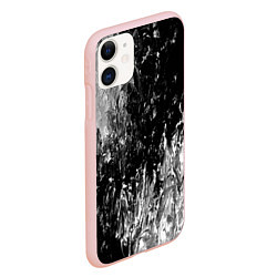 Чехол iPhone 11 матовый GRAY&BLACK, цвет: 3D-светло-розовый — фото 2