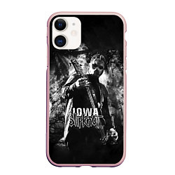 Чехол iPhone 11 матовый Slipknot: Iowa, цвет: 3D-светло-розовый