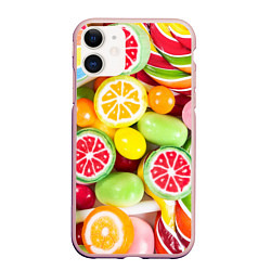 Чехол iPhone 11 матовый Candy Summer, цвет: 3D-светло-розовый