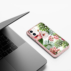 Чехол iPhone 11 матовый Таинственный остров, цвет: 3D-светло-розовый — фото 2