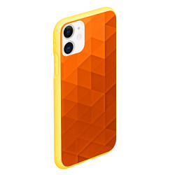 Чехол iPhone 11 матовый Orange abstraction, цвет: 3D-желтый — фото 2